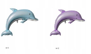Balon foliowy delfin różowy 116x83cm 1szt.