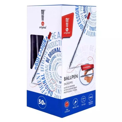 Długopis biurowy 0,7mm czerwony (50szt) MemoBe Długopis biurowy 0,7mm czerwony (50szt) MemoBe