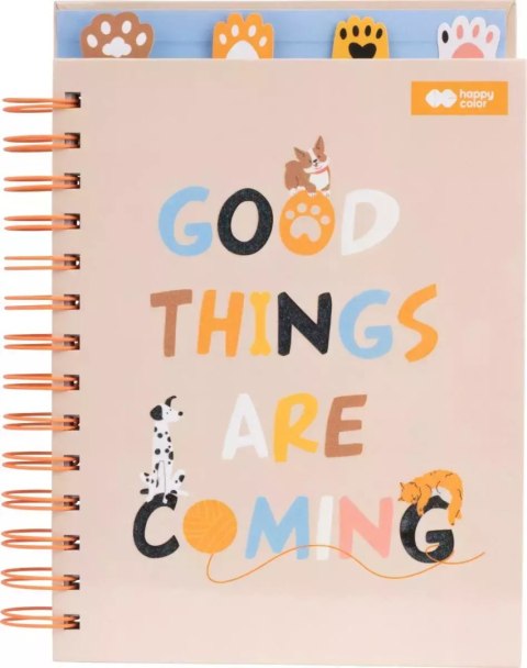 Notes A5 na spirali CAT&DOG z przekładkami 80 ark. Happy Color Notes A5 na spirali CAT&DOG z przekładkami 80 ark. Happy Color
