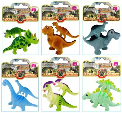 Dinozaury flokowane mama i dziecko MIX Dinozaury flokowane mama i dziecko MIX