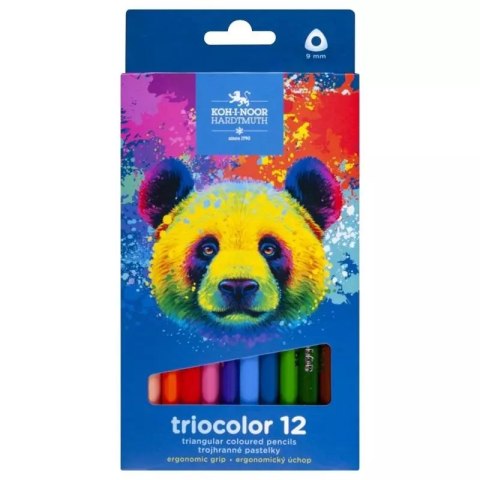 Kredki Triocolor Niedźwiedź 12 kolorów Kredki Triocolor Niedźwiedź 12 kolorów