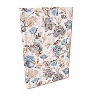 Notes A5 kratka Soft Touch Paisley kwiaty kawowe