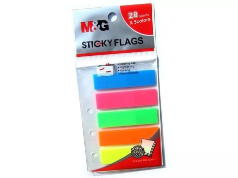 Zakładki indeksujące fluo 5 kolorów 25szt M&G Zakładki indeksujące fluo 5 kolorów 25szt M&G