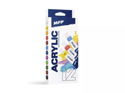 Farby akrylowe 12 kolorów 12 ml 6300391 Farby akrylowe 12 kolorów 12 ml 6300391