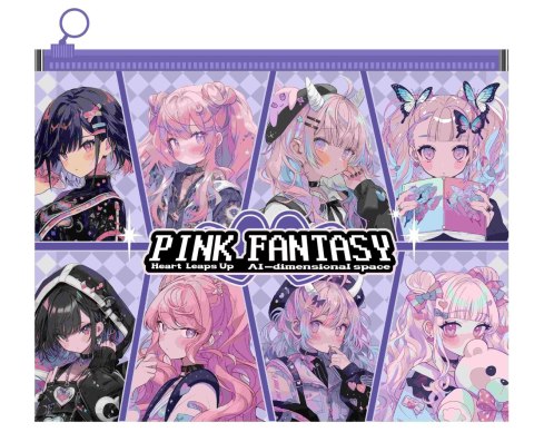 Teczka A4 z suwakiem Manga Pink Fantasy 1szt.mix Teczka A4 z suwakiem Manga Pink Fantasy 1szt.mix