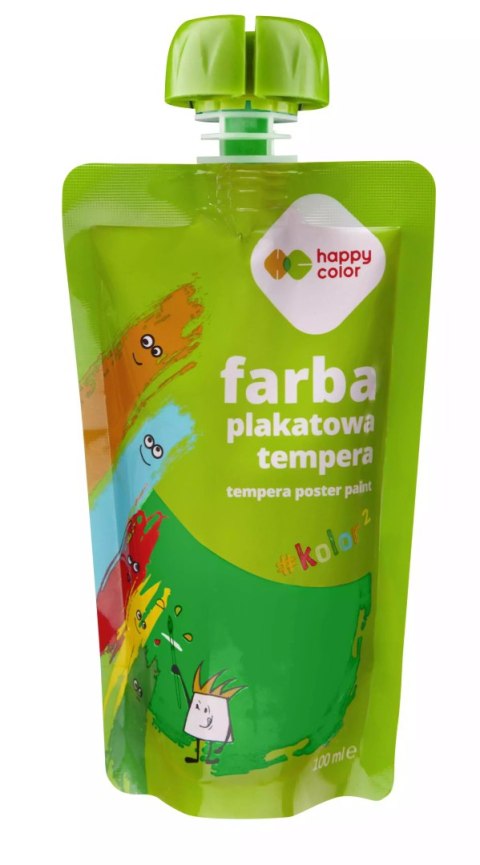 Farba plakatowa tempera 100 ml zielony Happy Color Farba plakatowa tempera 100 ml zielony Happy Color