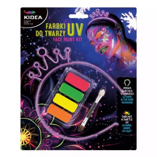 Farby Do Twarzy 4 kolory Uv Opaska Swiec W Ciemn Kid