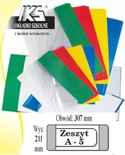 Okładka zeszytowa A5 (10szt) IKS Okładka zeszytowa A5 (10szt) IKS