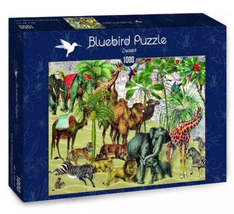 Puzzle 1000 Afrykańskie zwierzęta na pustyni Puzzle 1000 Afrykańskie zwierzęta na pustyni