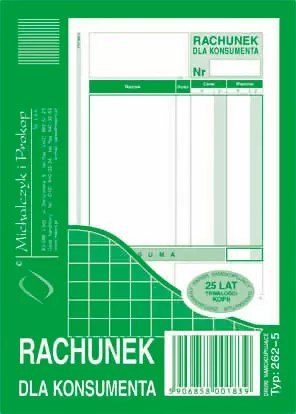 Rachunek dla konsumenta A6 wielokopia