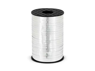 Wstążka plastikowa srebrna 5mmx225m