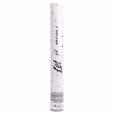 Armatka konfetti białe papier okrągły 40cm Armatka konfetti białe papier okrągły 40cm