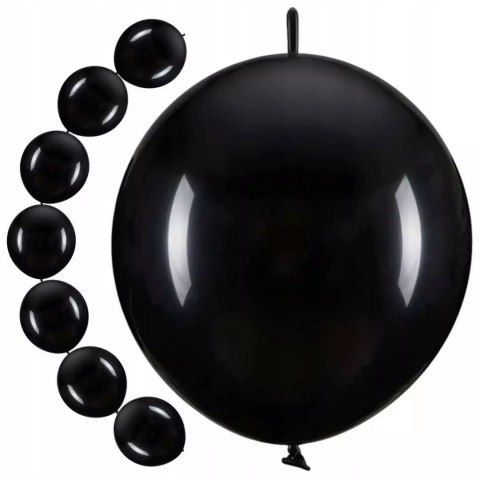 Balony z łącznikiem Pastel Black 28cm 20szt Balony z łącznikiem Pastel Black 28cm 20szt
