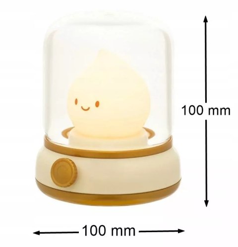 Lampka nocna LED 3W żółty płomyczek Oświetlenie do pokoju dziecka Interblue Lampka nocna LED 3W żółty płomyczek Oświetlenie do pokoju dziecka Interblue