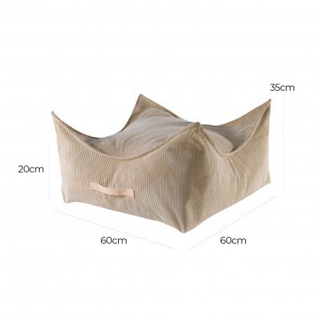 Meowbaby® pufa dziecięca, kwadratowa, sztruksowa, Meowbaby® pufa dziecięca, kwadratowa, sztruksowa,