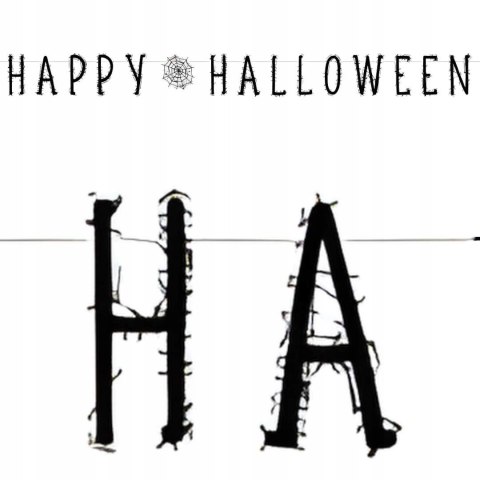 Baner girlanda Happy Halloween pajęczyna 180 cm Baner girlanda Happy Halloween pajęczyna 180 cm