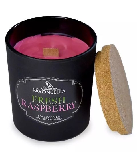 Świeczka sojowa Fresh Raspberry czarna 135g Świeczka sojowa Fresh Raspberry czarna 135g