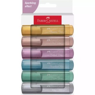 Zakreślacz metaliczny 6 kolorów FABER CASTELL