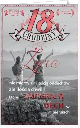 Kartka okolicznościowa Urodziny 18 Kartka okolicznościowa Urodziny 18