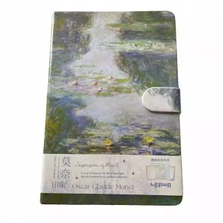 Notes z zapięciem B6/128K Monet lilie wodne