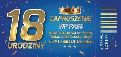 Zaproszenie Urodziny 18 (10szt) Zaproszenie Urodziny 18 (10szt)