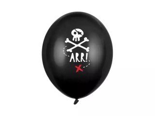 Balony Piraci Pastel Black30cm 6szt