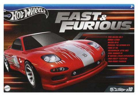 HOT WHEELS FAST & FURIOUS 10-PAK SAMOCHODÓW