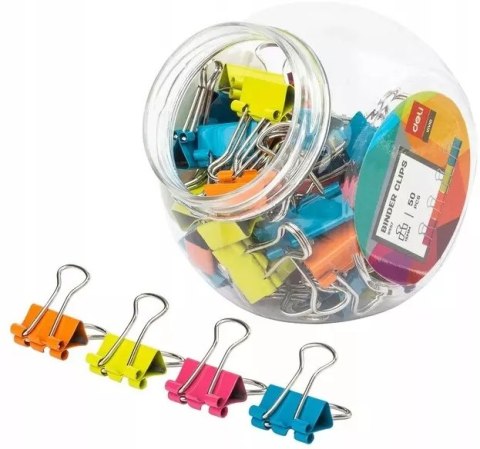Klips Do Akt 15Mm Deli 8557 Mix Op.50 Szt