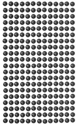 PERŁY SAMOPRZYLEPNE 6MM CZARNE 260SZT DALPRINT