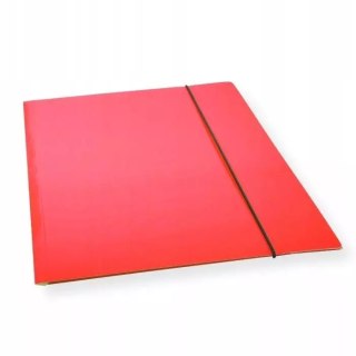 Teczka A4 z gumką lakier czerwona 300gsm 10szt