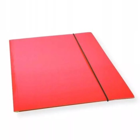 Teczka A4 z gumką lakier czerwona 300gsm 10szt