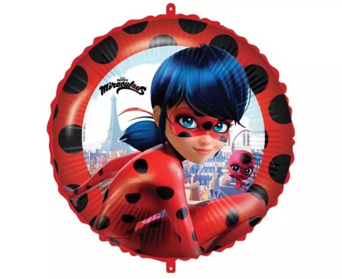 Balon foliowyt Miraculous Ladybug 46cm Balon foliowyt Miraculous Ladybug 46cm