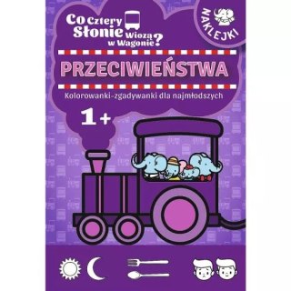 Co cztery słonie wiozą w wagonie? Kolorowanki zgadywanki dla najmłodszych KS66263 Trefl