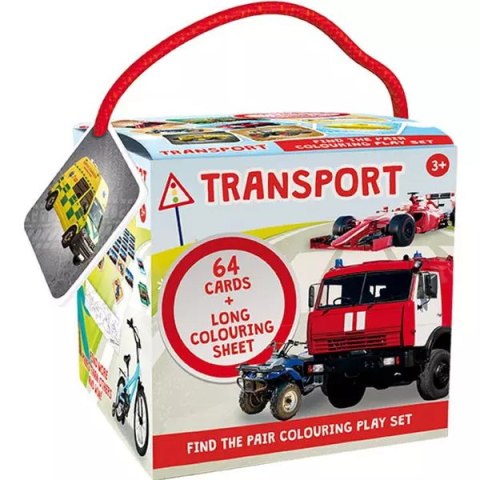 Gra Memory + kolorowanka. Transport. 64 karty Gra Memory + kolorowanka. Transport. 64 karty