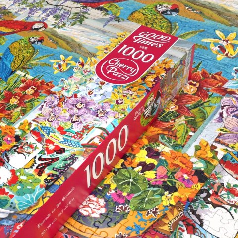 Puzzle 1000 elementów. Papugi na werandzie 30639