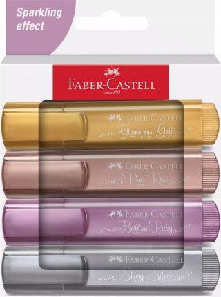 Zakreślacz metaliczny 4 kolory FABER CASTELL