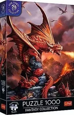 Puzzle 1000 elementów. Premium Plus. Fantasy Collection. Ognisty smok