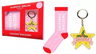 Zestaw skarpetki + brelok. Gwiazdka wieczoru
