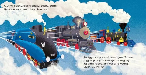 Koła idą w ruch! Moja pierwsza książka o pociągach