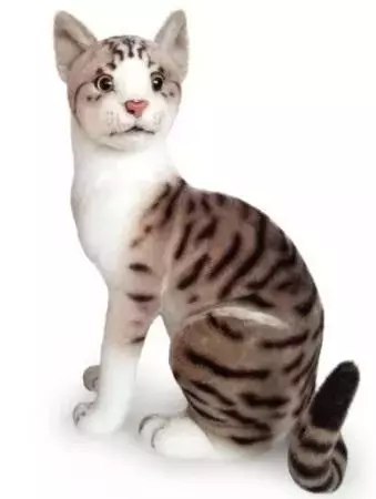 Kot siedzący biało-szary 30cm Kot siedzący biało-szary 30cm