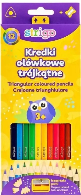 Kredki ołówkowe trójkątne (12 kolorów) Kredki ołówkowe trójkątne (12 kolorów)