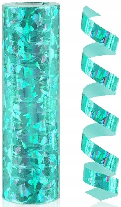 Serpentyna "Holograficzna", turkusowy, GoDan, 18 rolek Serpentyna "Holograficzna", turkusowy, GoDan, 18 rolek