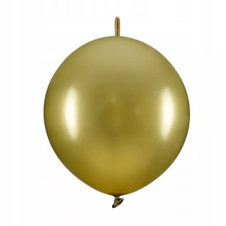 Balony z łącznikiem złoty 33cm 20szt