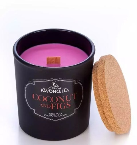 Świeczka sojowa Coconut and Figs czarna 135g Świeczka sojowa Coconut and Figs czarna 135g