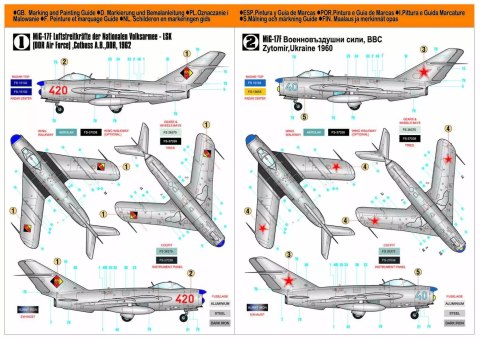 Mig-17PF Radar Fresco, F-03, 1:48 Mig-17PF Radar Fresco, F-03, 1:48