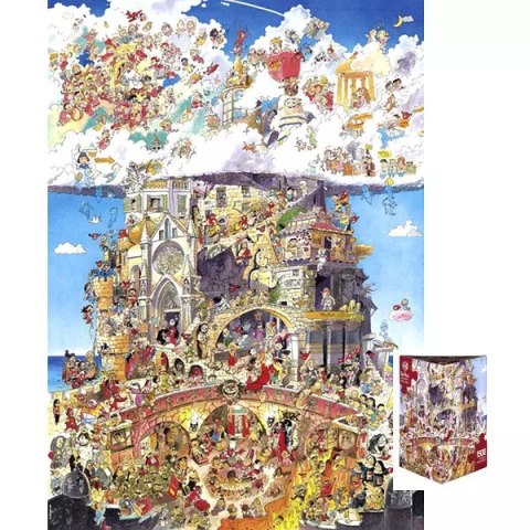 Piekło i niebo. Puzzle + plakat, 1500 elementów Piekło i niebo. Puzzle + plakat, 1500 elementów