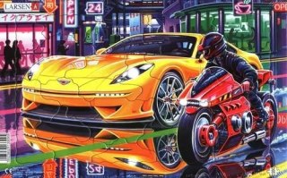 UKŁADANKA ELEGANCKIE SAMOCHODY SPORTOWE 30 ELEMENTÓW