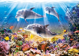 Puzzle 500 elementów. Delfiny pod wodą