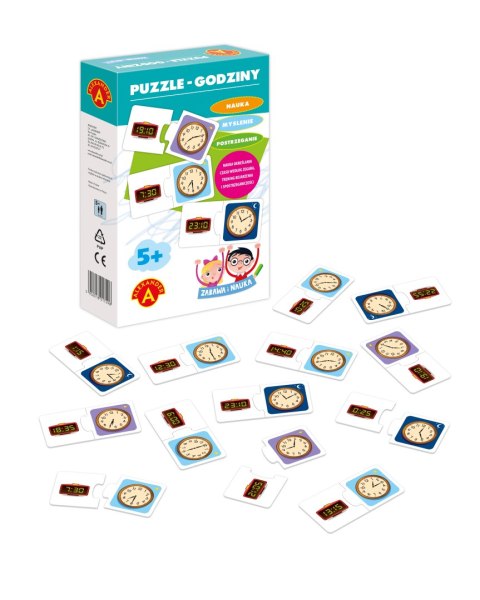 Zabawa i nauka. Puzzle - Godziny Zabawa i nauka. Puzzle - Godziny