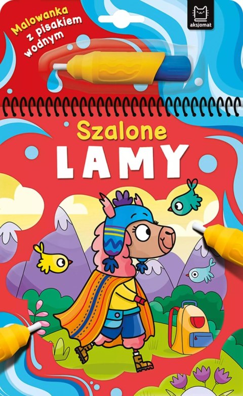 Malowanka z pisakiem wodnym. Szalone lamy Malowanka z pisakiem wodnym. Szalone lamy